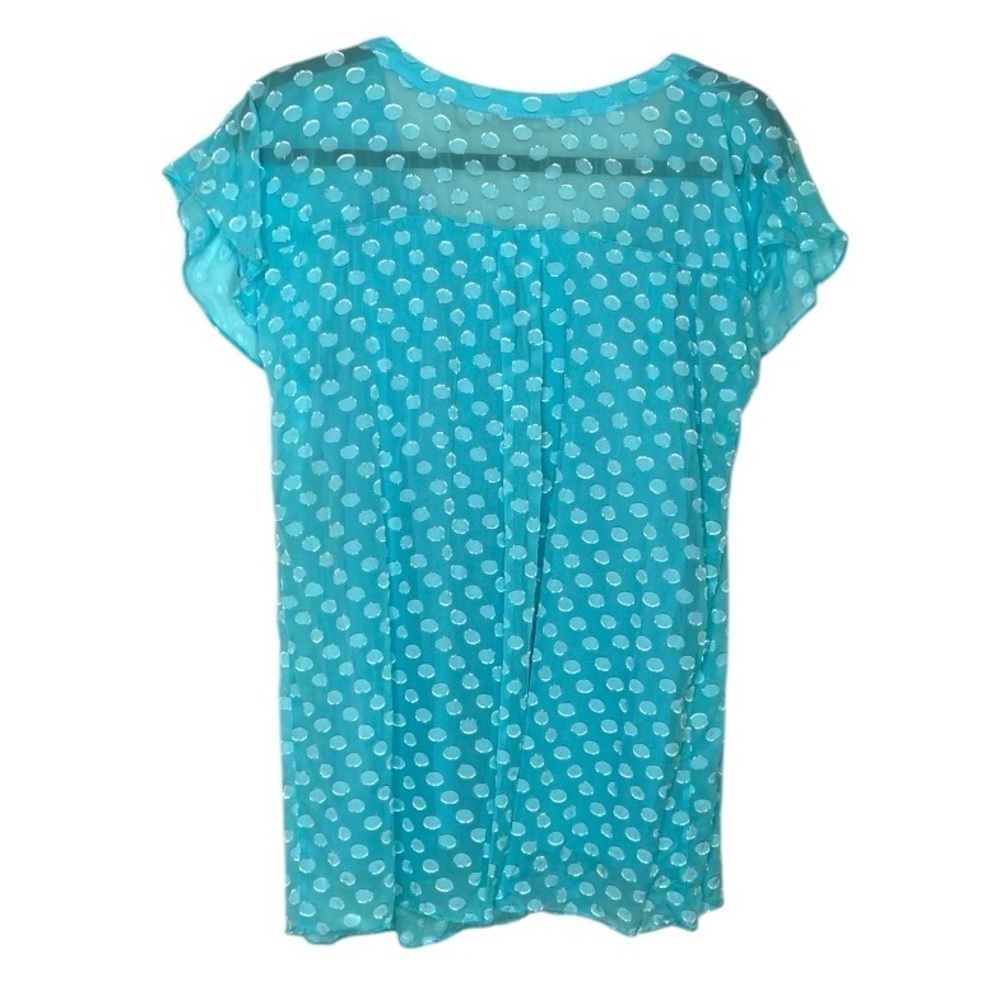 Soft Surroundings Aqua Calm Dot Blouse - Picture 5 of 7